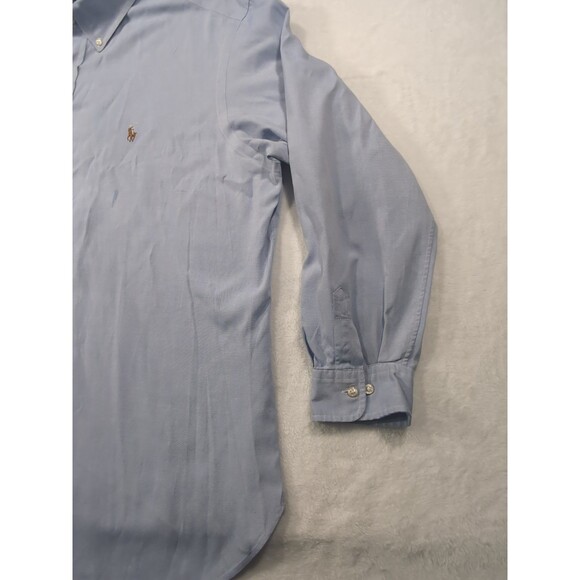 Ralph Lauren Classic Fit Flesh Pony Blue Men Button Shirt  17.5 34/35 *Stain* - Picture 4 of 12
